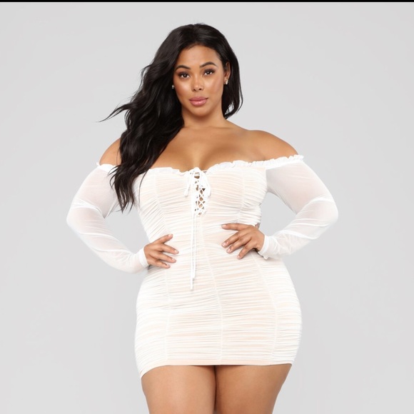 Fashion Nova Dresses & Skirts - WHITE SHEER DRESS 🕊